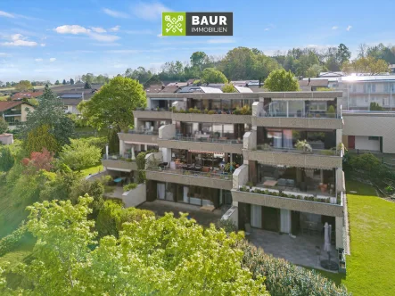 Luftaufnahme - Wohnung kaufen in Weingarten - "Moderne 2 Zimmer-Terrassenwohnung mit Garage in Weingarten. Bezugsfrei Ende 2024"