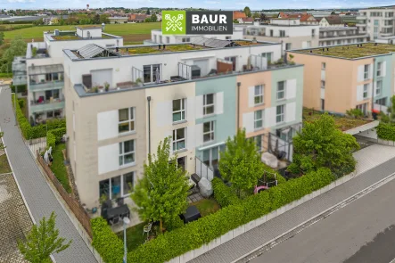 Luftaufnahme - Haus kaufen in Friedrichshafen - 360° I Neuwertiges Reihenhaus mit Platz für die ganze Familie in Friedrichshafen