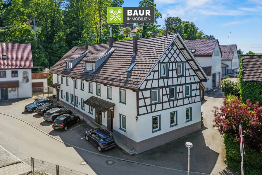 Luftaufnahme - Haus kaufen in Weingarten - "Wohn- und Geschäftshaus in bevorzugter, zentrumsnaher Lage von Weingarten"