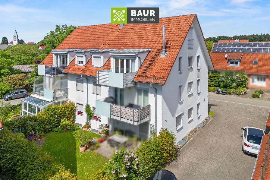 Luftaufnahme - Wohnung kaufen in Ravensburg / Bavendorf - 360° I Charmante 4-Zimmer-Maisonette-Wohnung in idyllischer Lage