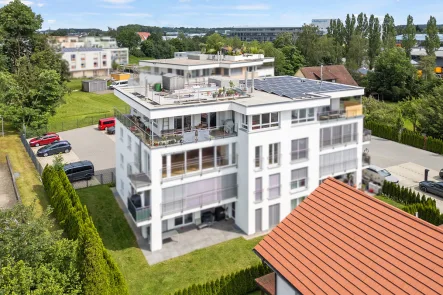 Luftaufnahme - Wohnung kaufen in Bad Waldsee - "Einmalige Gelegenheit - 3-Zimmer-Penthouse-Wohnung mit 58 m² Dachterrasse in Bad Waldsee"