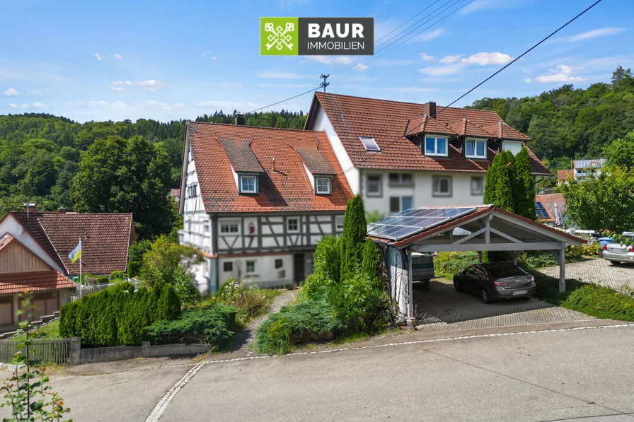 Luftaufnahme - Wohnung kaufen in Stetten am kalten Markt - 360° I Dein neues Zuhause im Denkmaljuwel: Historischer Charme mit modernem Komfort!