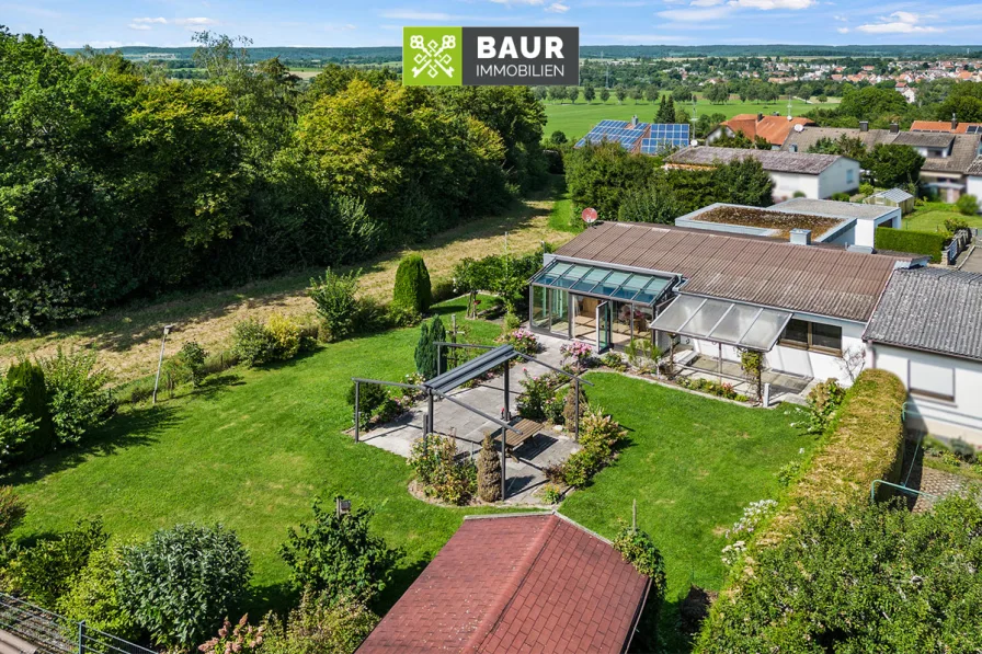 Luftbild - Haus kaufen in Munderkingen - 360° I Glücksgriff in Munderkingen! Einfamilienhaus in ruhiger Lage mit tollem Garten