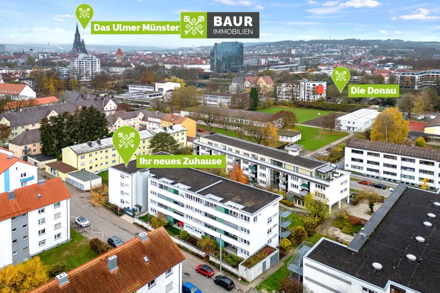 Titelbild - Wohnung kaufen in Neu-Ulm - 360°I Senioren & Kapitalanleger aufgepasst! Barrierefreie und schön gelegene Seniorenwohnung in Neu-Ulm