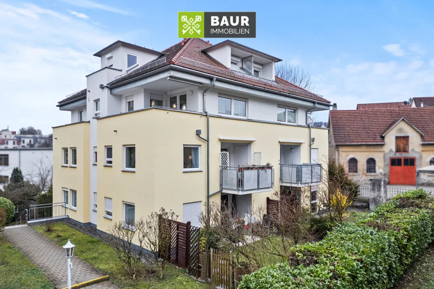 Luftaufnahme - Wohnung kaufen in Weingarten - 4,5-Zimmer-Maisonettewohnung mit Balkon, Aufzug & TG-Stellplatz in Weingarten – hell und großzügig!