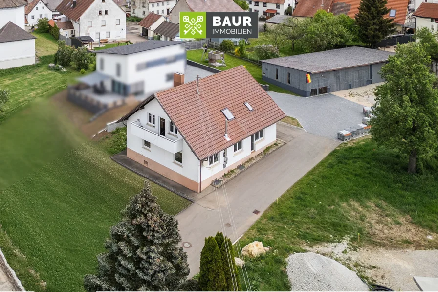 Luftaufnahme - Haus kaufen in Leibertingen - 360° I Ärmel hoch! Viel Platz für die Familie