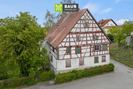 Luftaufnahme - Haus kaufen in Ertingen - 360° I Historisches Fachwerkhaus mit bestechendem Flair und attraktiven Gestaltungsmöglichkeiten