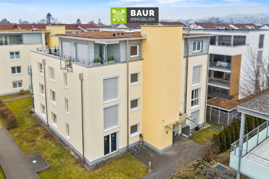 Luftaufnahme - Wohnung kaufen in Überlingen - Moderne 2-Zimmer-Wohnung in Überlingen – Sofort bezugsfrei!