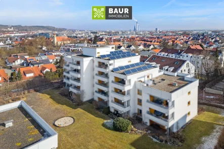 Luftaufnahme - Wohnung kaufen in Ulm / Söflingen - 360°|Sofort frei! Gepflegte Etagenwohnung im schönen Söflingen mit Balkon und Tiefgaragenstellplatz