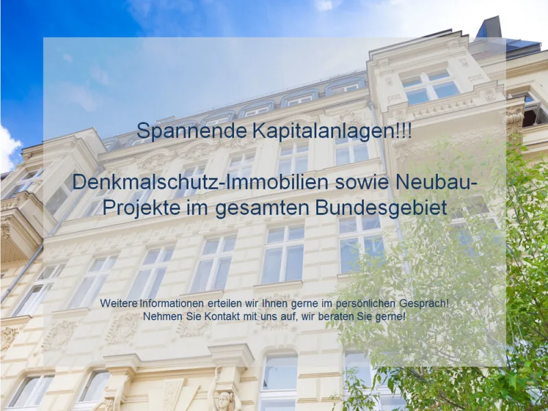 Spannende Kapitalanlagen - Wohnung kaufen in Heidelberg - Attraktive Kapitalanlagen - Denkmalschutz und Neubau von Berlin bis Lindau