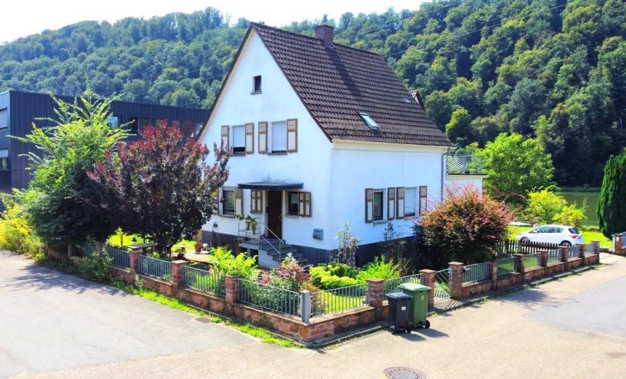 Hausansicht - Haus kaufen in Neckarsteinach - Attraktives Einfamilienhaus direkt am Neckar!