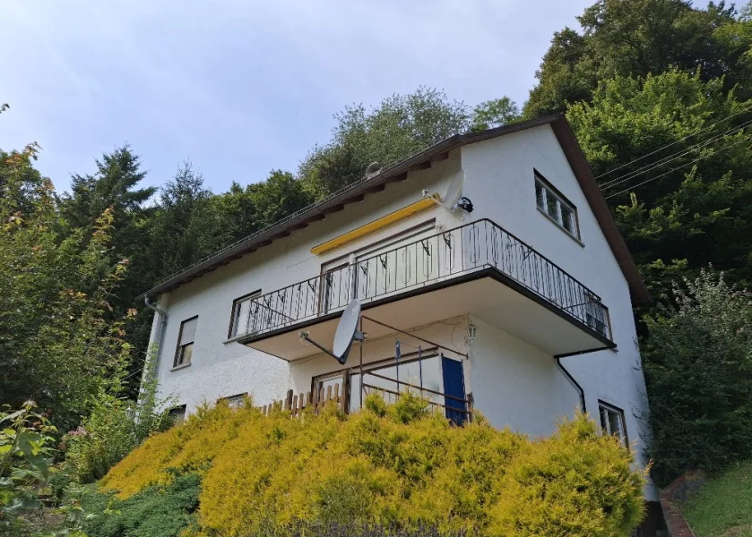 Außenansicht - Haus kaufen in Eberbach - Wohnen in unverbaubarer Waldrandlage