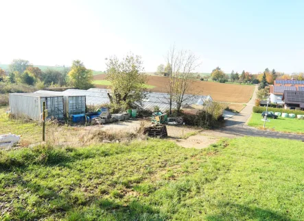 Ansicht Grundstück - Grundstück kaufen in Helmstadt-Bargen / Flinsbach - Grundstücksfläche für Koi-Handel oder Garten - und Landschaftsbau in Helmstadt