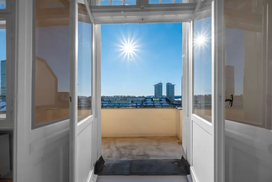 Balkon mit blick auf die Spree