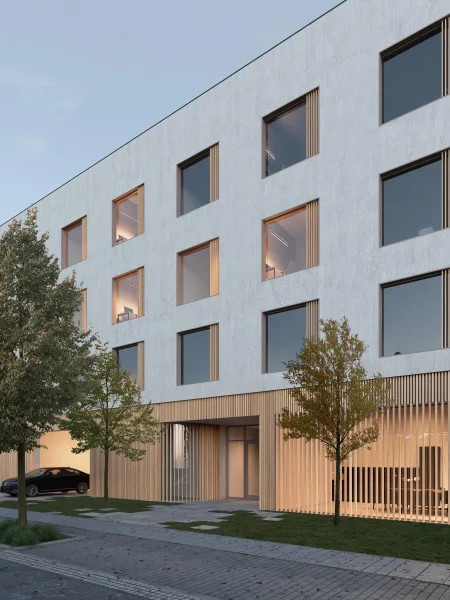 Außenansicht Eingang - Büro/Praxis kaufen in Heidelberg - Moderne Büro-/Praxis-Neubauflächen zum Kauf - verkehrsgünstige Randlage HD-Bahnstadt