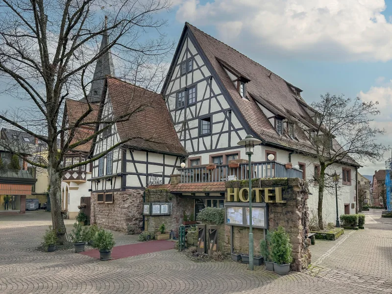 Außenansicht - Gastgewerbe/Hotel kaufen in Eberbach - RESERVIERT! Attraktives Hotel und Restaurantanwesen im Zentrum von Eberbach