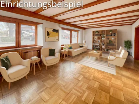 Wohnbereich Einrichtungsbeispiel - Haus kaufen in Hockenheim - Erstklassige Lage! Freistehendes Einfamilienhaus im Zentrum von Hockenheim