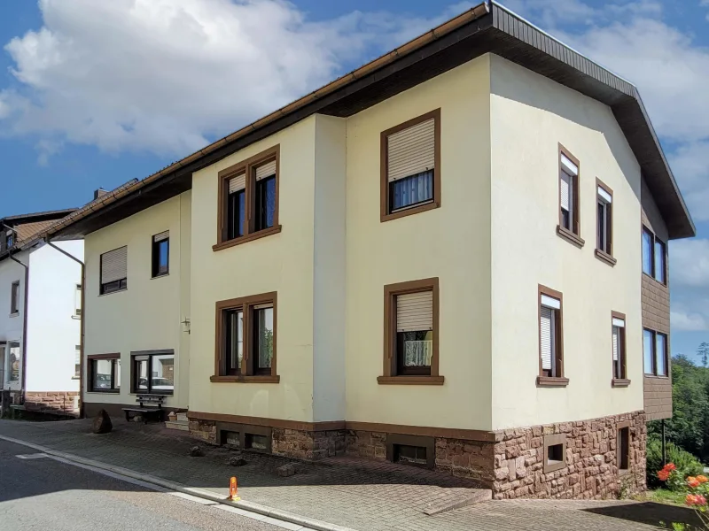 Hausansicht Straße - Haus kaufen in Gaiberg - Mehrfamilienhaus in Gaiberg mit tollem Ausblick und großem Grundstück mit Entwicklungspotential