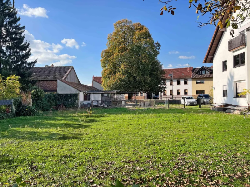 Rückansicht - Grundstück kaufen in Plankstadt - Grundstück für Bauträger in gefragter Lage von Plankstadt für z.B. zwei 6-Familienhäuser 