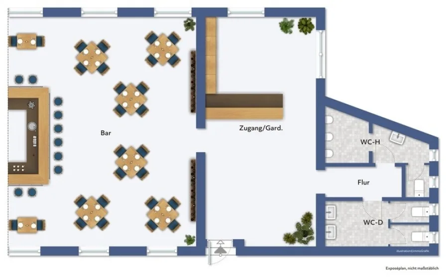 Visualisierter Grundriss