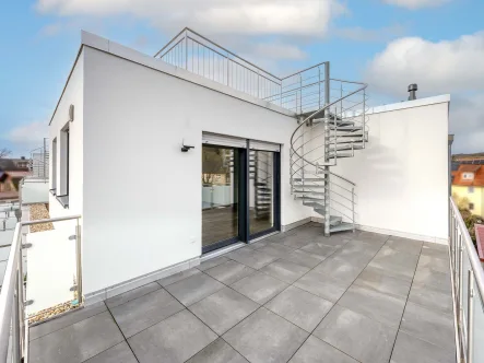 Dachterrasse - Wohnung kaufen in Sinsheim -  Exklusives Penthouse in Sinsheim – Luxus, Stil und eine Dachterrasse zum Verlieben