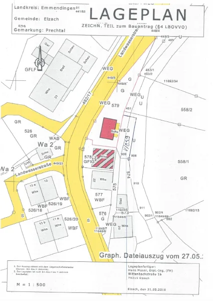 5_Lageplan_1_Flurstück-Nummern 578_579_31.05.2016