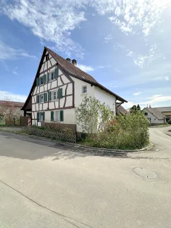 Außenansicht - Haus kaufen in Efringen-Kirchen - Denkmalgeschütztes Zweifamilienhaus mit viel Potenzial in naturverbundener Lage