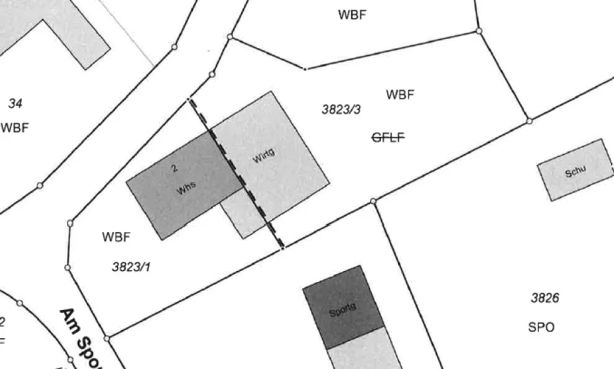 Lageplan Grundstück neu - Grundstück kaufen in Rheinfelden - Platz für eine Doppelhaushälfte