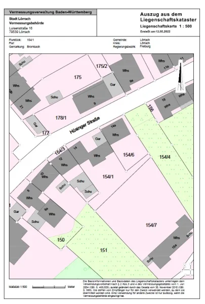 Lageplan Hüsingerstraße