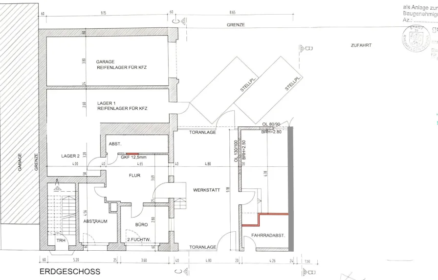 Grundriss Werkstatt Obere Kanalstr. 2_Rfld