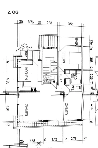 Grundriss 2. OG MFH Schönau