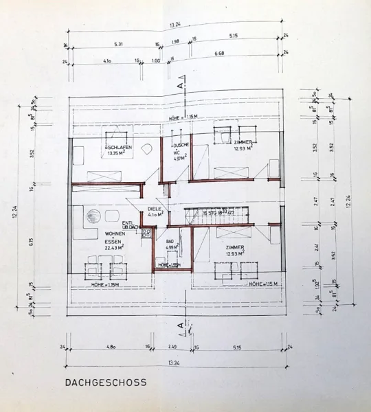 Grundriss DG Hüsingerstr. 26a Brombach