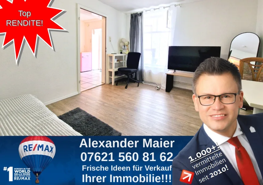 Titel - Wohnung kaufen in Lörrach - TOP-Chance zentral in Lörrach!!! Kleine und günstige Souterrain-Wohnung