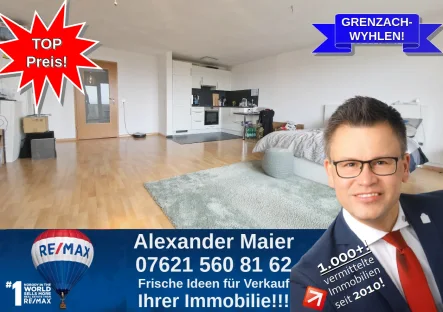 Titel - Wohnung kaufen in Grenzach-Wyhlen - Renoviertes 1-Zi Studio mit Balkon in Grenzach-Wyhlen Rührberg!