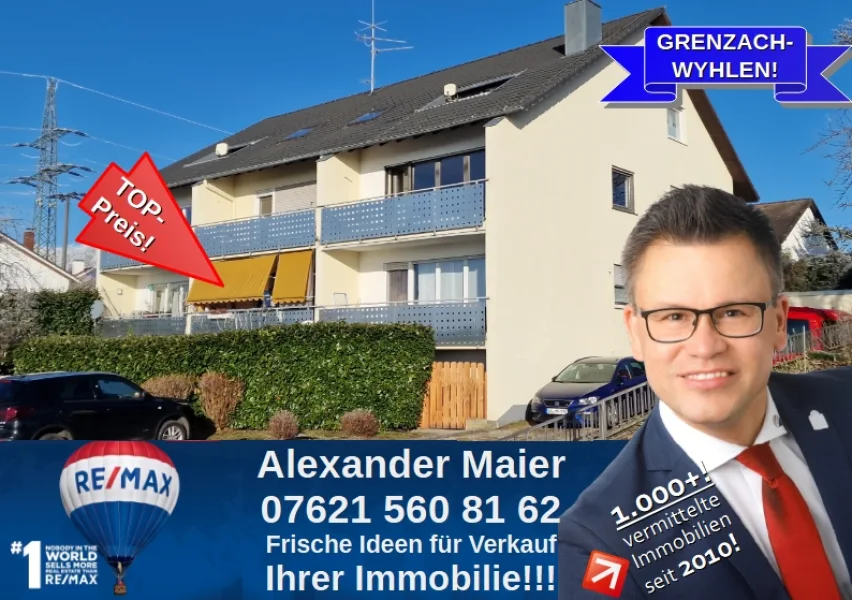 Titel2 - Wohnung kaufen in Grenzach-Wyhlen - Renoviertes 1-Zi Studio mit Balkon in Grenzach-Wyhlen Rührberg!