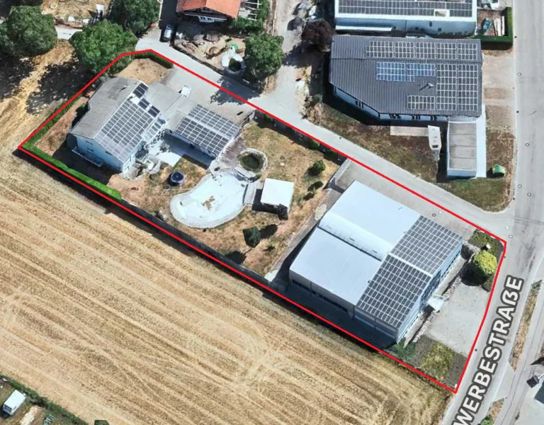  - Halle/Lager/Produktion kaufen in Grenzach-Wyhlen - Gewerbepark - Büros, Lager u. Werkstatt dazu ein luxuriöses  Wohnhaus mit Natur-Badeteich