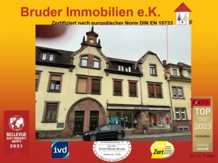 Straßenfront - Zinshaus/Renditeobjekt kaufen in Neckarsteinach - Neckarsteinach: Wohn- Geschäftshaus (2 Whg + 1 Laden), denkmalgesch., keine K-Prov., 50m zum Neckar