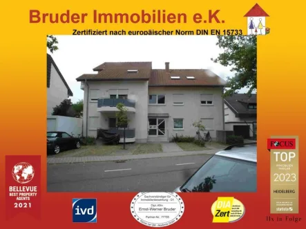 Strassenansicht - Wohnung kaufen in Walldorf - Walldorf: 3 ZKB, Bj. 1995,  Balkon, 2 StPl, Keller, keine K-Prov.