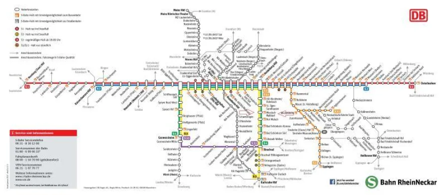 S-Bahn-Plan DB mit WA 1