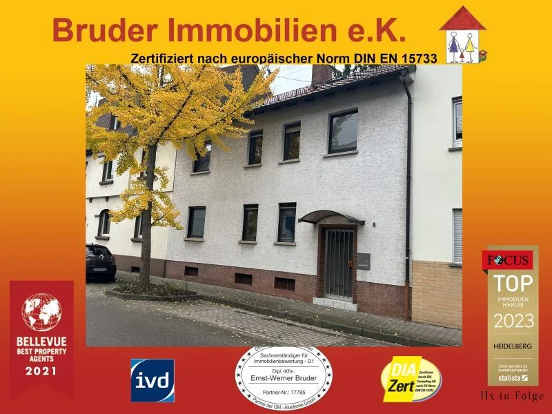 Titel Fassade - Haus kaufen in Eppelheim - Eppelheim, Hebelstr.4: 1-FH, OPEN HOUSE 9.11. 10.00–10.30h, sanierungsbedürftig FREI keine K-Prov