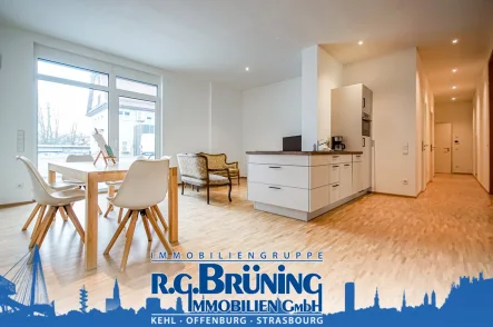 Wohnen-Essen-Kochen - Wohnung kaufen in Sasbach - Neuwertige 4-Zimmerwohnung mit Terrasse in Sasbach