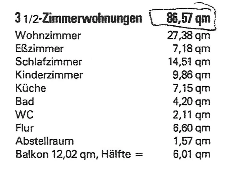 Wohnfläche