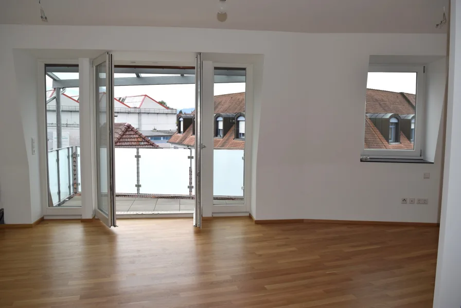 Blick Balkon - Wohnung kaufen in Emmendingen - Unverbaubarer Ausblickinkl. Dachterrasse