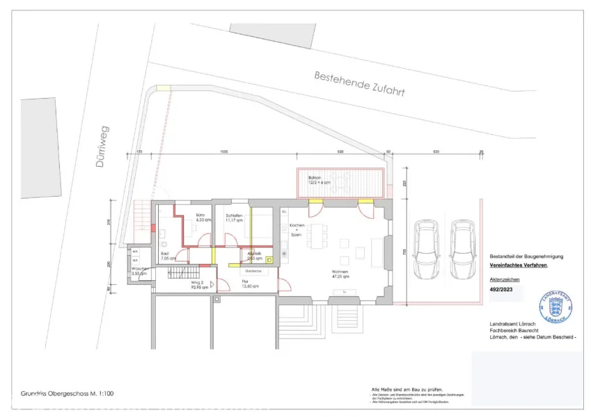 Grundriss Obergeschoss