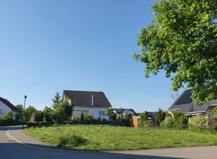 Blick von Süden - Grundstück kaufen in Ofterdingen - schönes EFH-Eckbaugrundstück in Ofterdingen, Gebiet Banweg