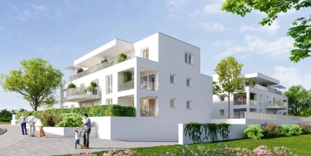 Ansicht Gebäude I - Wohnung kaufen in Mössingen / Öschingen - 2 Zi.-Neubauwohnung in Möss.-Öschingen