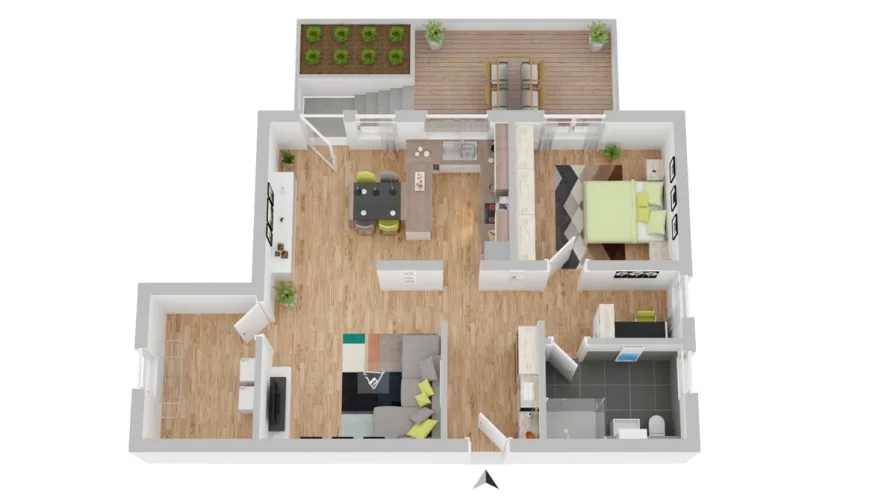 ETW_Färberstr_27_Gartengeschoss - Wohnung kaufen in Mössingen - >Ideale Kaitalanlage <    Neubau                         2,5 Zi.-Gartengeschoß-Wohnung - in Mössingen; mit Terrasse