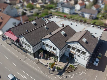 Straßenansicht - Laden/Einzelhandel mieten in Bad Schönborn / Bad Mingolsheim - Provisionsfrei: Gewerbeflächen mit 100, 275, 550 und 650 qm