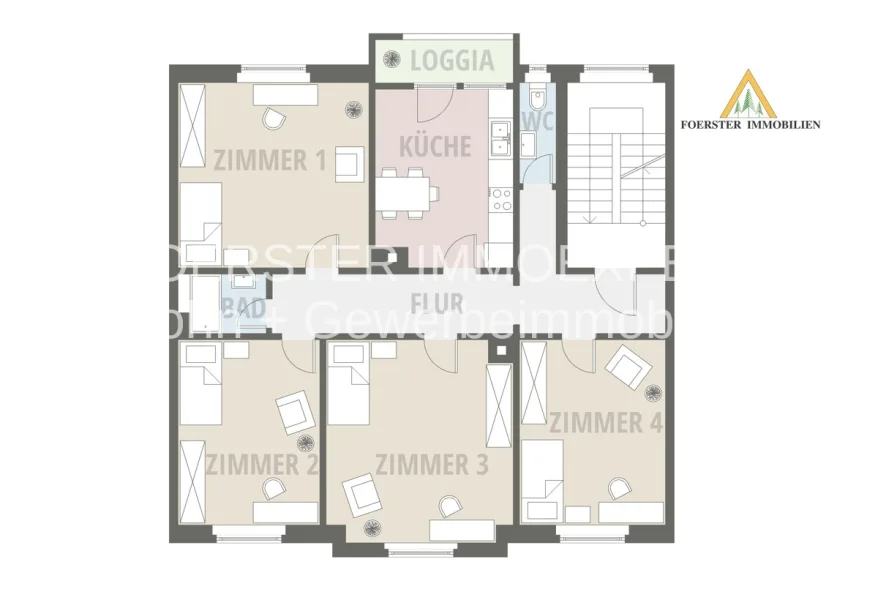 4ZW für WG in Pforzheim - Wohnung mieten in Pforzheim - 4 ZW