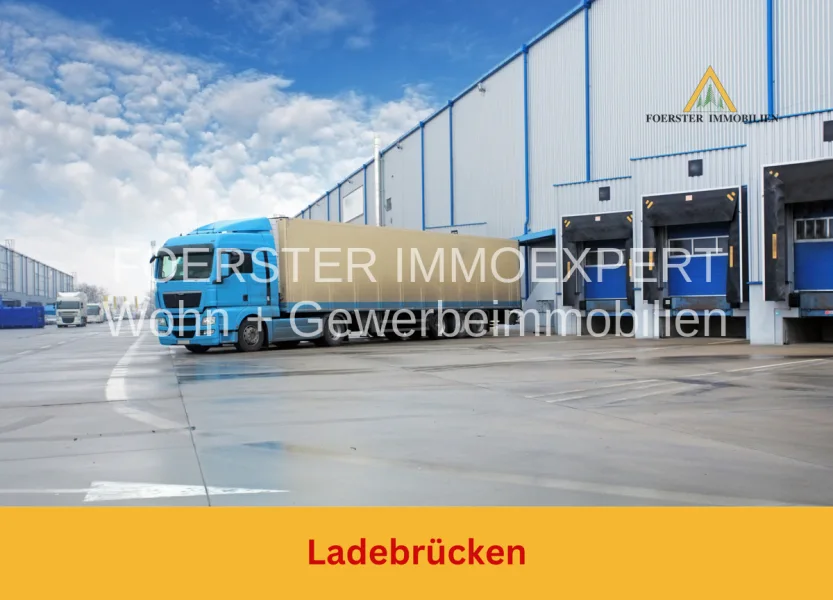 Ladebrücken - Halle/Lager/Produktion mieten in Pforzheim - Mieter provisionsfrei, 10.000 bis 30.000m² f. Logistik, oder 5.000m² Produktion, Flächen auch teilbar, im Gewerbegebiet zu mieten, PF Nähe A8